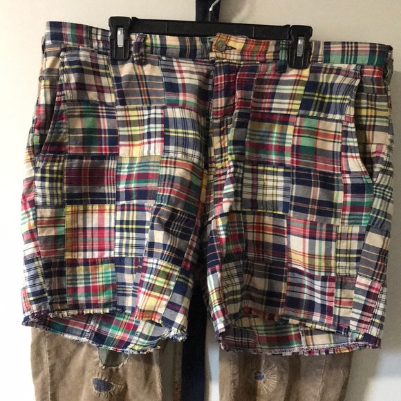 Ralph Lauren “Cut Off” Madras Shorts 36” BNWOT - Picture 1 of 5